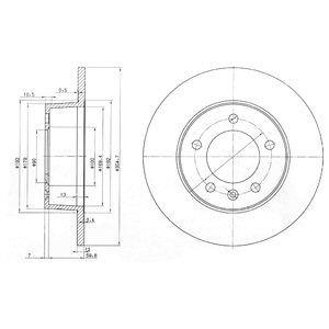 Rear Solid Brake Disc Pair - 305mm Diameter