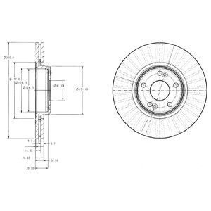 FRONT VENTED BRAKE DISC PAIR - 300MM DIAMETER