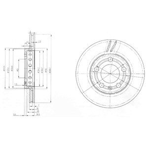 FRONT VENTED BRAKE DISC PAIR - 239MM DIAMETER