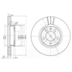 FRONT VENTED BRAKE DISC PAIR - 300MM DIAMETER