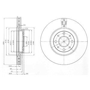 FRONT VENTED BRAKE DISC PAIR - 281MM DIAMETER