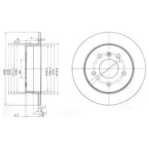 REAR SOLID BRAKE DISC PAIR - 258MM DIAMETER