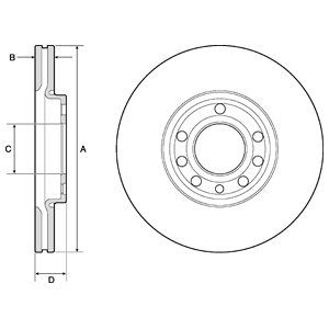 FRONT VENTED BRAKE DISC PAIR - 285MM DIAMETER