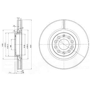 FRONT VENTED BRAKE DISC PAIR - 320MM DIAMETER