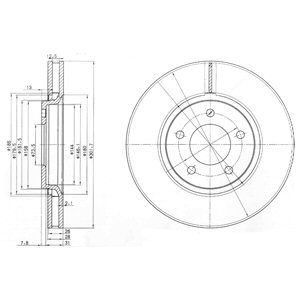 FRONT VENTED BRAKE DISC PAIR - 301MM DIAMETER