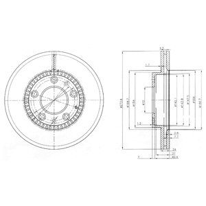 FRONT VENTED BRAKE DISC PAIR - 273MM DIAMETER