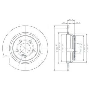 REAR SOLID BRAKE DISC PAIR - 300MM DIAMETER