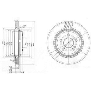 REAR VENTED BRAKE DISC PAIR - 300MM DIAMETER