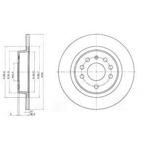 Rear Solid Brake Disc Pair Coated - 278mm Diameter