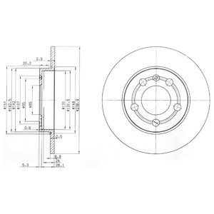 REAR SOLID BRAKE DISC PAIR - 238.8MM DIAMETER