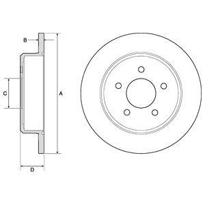 REAR SOLID BRAKE DISC PAIR - 289.6MM DIAMETER