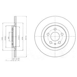 REAR SOLID BRAKE DISC PAIR - 272MM DIAMETER