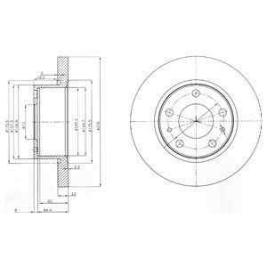 FRONT SOLID BRAKE DISC PAIR - 276MM DIAMETER