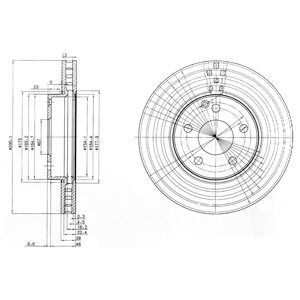 FRONT VENTED BRAKE DISC PAIR - 295MM DIAMETER