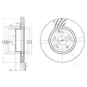 FRONT VENTED BRAKE DISC PAIR - 312MM DIAMETER