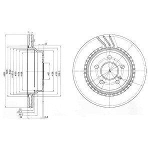 REAR VENTED BRAKE DISC PAIR - 300MM DIAMETER