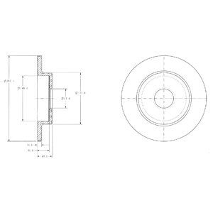 REAR SOLID BRAKE DISC PAIR - 278MM DIAMETER