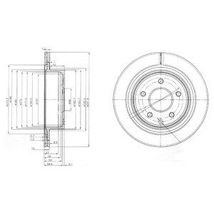 Rear Vented Brake Disc Pair Coated - 291.5mm Diameter