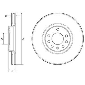 FRONT VENTED BRAKE DISC PAIR - 308MM DIAMETER