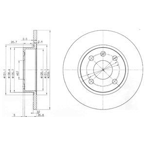 REAR SOLID BRAKE DISC PAIR - 240MM DIAMETER