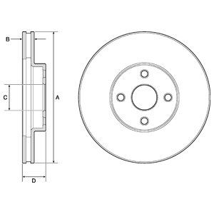 FRONT VENTED BRAKE DISC PAIR - 275MM DIAMETER