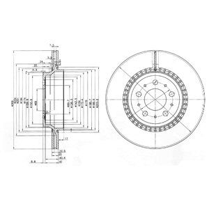 REAR VENTED BRAKE DISC PAIR - 308MM DIAMETER