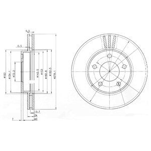 FRONT VENTED BRAKE DISC PAIR - 278MM DIAMETER