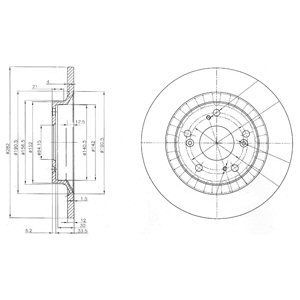 REAR SOLID BRAKE DISC PAIR - 282MM DIAMETER