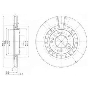 FRONT VENTED BRAKE DISC PAIR - 300MM DIAMETER