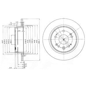 REAR SOLID BRAKE DISC PAIR - 282MM DIAMETER