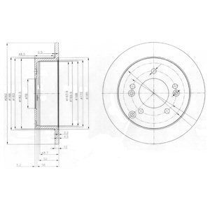 REAR SOLID BRAKE DISC PAIR - 262MM DIAMETER