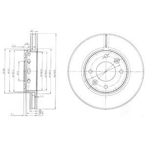 FRONT VENTED BRAKE DISC PAIR - 280MM DIAMETER