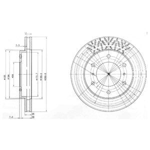 FRONT VENTED BRAKE DISC PAIR - 290MM DIAMETER