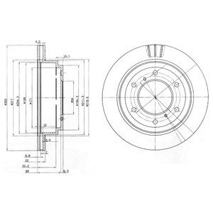 REAR VENTED BRAKE DISC PAIR - 300MM DIAMETER