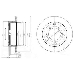 REAR SOLID BRAKE DISC PAIR - 262MM DIAMETER