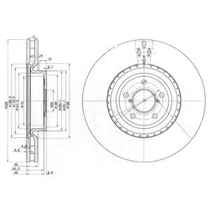 FRONT VENTED BRAKE DISC PAIR - 326MM DIAMETER