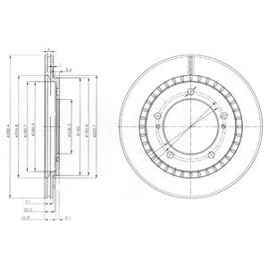 FRONT VENTED BRAKE DISC PAIR - 287MM DIAMETER