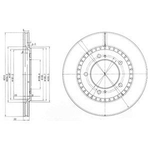 FRONT VENTED BRAKE DISC PAIR - 309.5MM DIAMETER