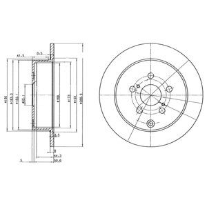 REAR SOLID BRAKE DISC PAIR - 269MM DIAMETER