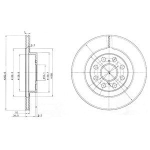 REAR VENTED BRAKE DISC PAIR - 263MM DIAMETER