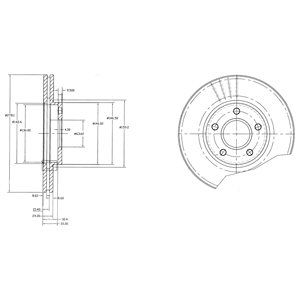 FRONT VENTED BRAKE DISC PAIR - 278MM DIAMETER