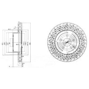 FRONT VENTED BRAKE DISC PAIR - 330MM DIAMETER