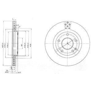 FRONT VENTED BRAKE DISC PAIR - 275.7MM DIAMETER