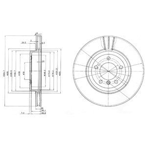 FRONT VENTED BRAKE DISC PAIR - 325MM DIAMETER