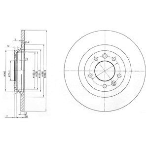 REAR SOLID BRAKE DISC PAIR - 289.8MM DIAMETER