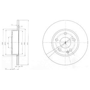 FRONT SOLID BRAKE DISC PAIR - 276.4MM DIAMETER