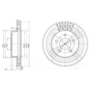 FRONT VENTED BRAKE DISC PAIR - 288MM DIAMETER