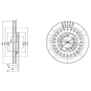 FRONT VENTED BRAKE DISC PAIR - 314MM DIAMETER