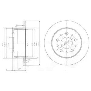 REAR SOLID BRAKE DISC PAIR - 280MM DIAMETER