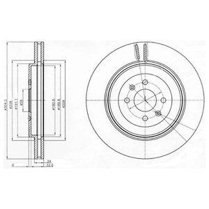 FRONT VENTED BRAKE DISC PAIR - 304.2MM DIAMETER